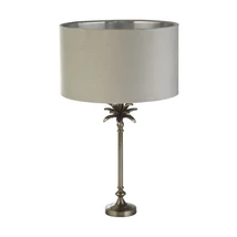 Veioza Searchlight PALM metal, catifea, nichel, gri, E27 - EU81210GY