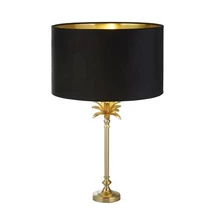 Veioza Searchlight Palm metal, textil, alama, negru, E27, 10W - EU81212BK