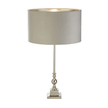 Veioza Searchlight WHITBY metal, catifea, crom, gri, E27 - EU81214GY
