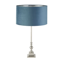 Veioza Searchlight WHITBY metal, catifea, crom, teal, E27 - EU81214TE