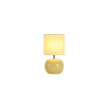 Veioza Searchlight Fete sticla, textil, galben, E27, 60W - EU85474YL