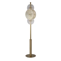 Lampadar Searchlight WAGON WHEEL metal, sticla, bronz, alama, transparent, G9 - EU88212-6BZ