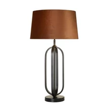 Veioza Searchlight Chic metal, textil, negru, portocaliu, E27, 60W - EU91101OR