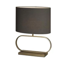 Veioza Searchlight Sleek metal, textil, bronz, gri, E27, 60W - EU92102GY