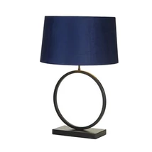 Veioza Searchlight Elegant metal, textil, negru, mov, E27, 60W - EU93101AZ