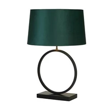 Veioza Searchlight Elegant metal, textil, negru, verde, E27, 60W - EU93101EM