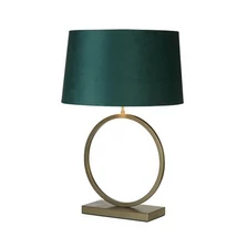 Veioza Searchlight Elegant metal, textil, bronz, verde, E27, 60W - EU93102EM