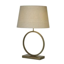 Veioza Searchlight Elegant metal, textil, bronz, bej, E27, 60W - EU93102NA