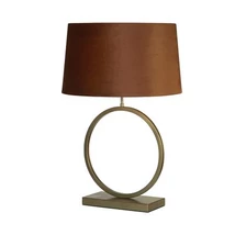 Veioza Searchlight Elegant metal, textil, bronz, portocaliu, E27, 60W - EU93102OR