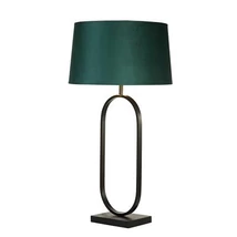 Veioza Searchlight Modish metal, textil, negru, verde, E27, 60W - EU94101EM