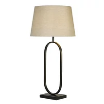 Veioza Searchlight Modish metal, textil, negru, bej, E27, 60W - EU94101NA
