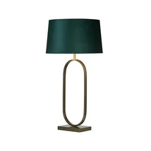 Veioza Searchlight Modish metal, textil, bronz, verde, E27, 60W - EU94102EM