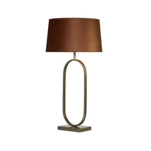Veioza Searchlight Modish metal, textil, bronz, portocaliu, E27, 60W - EU94102OR