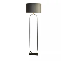 Lampadar Searchlight Modish metal, textil, negru, gri, E27, 60W - EU95101DGY