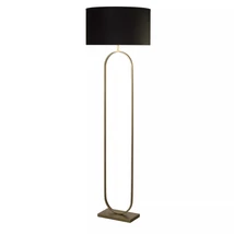 Lampadar Searchlight Modish metal, textil, bronz, negru, E27, 60W - EU95102BK