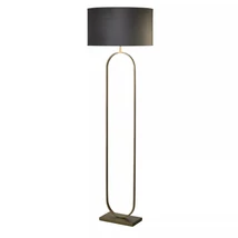 Lampadar Searchlight Modish metal, textil, bronz, gri, E27, 60W - EU95102DGY