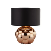 Veioza Searchlight FIZZ sticla, celofibra, cupru, negru, E27 - EU9711CU