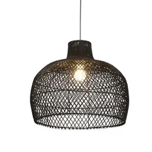 Abajur Searchlight rattan, negru, E14, E27 - SO701958