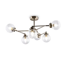 Plafoniera DAISY metal, sticla, alama, transparent, E14 - MOD074PL-06BS