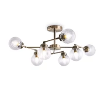 Plafoniera DAISY metal, sticla, alama, transparent, E14 - MOD074PL-08BS
