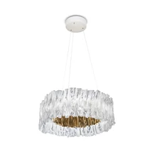 Pendul Slamp ACCORDÉON metal, Lentiflex, Goldflex, auriu, transparent LED, 2700K, 52W, 5900lm - ACRSM00GLD01T27NMTEU