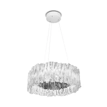 Pendul Slamp ACCORDÉON metal, Lentiflex, Steelflex, argintiu, transparent LED, 2700K, 52W, 5900lm - ACRSM00SLV01T27NMTEU