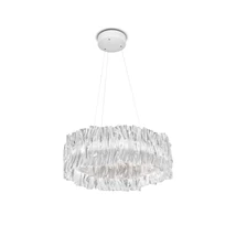 Pendul Slamp ACCORDÉON metal, Lentiflex, Cristalflex, alb, transparent LED, 3000K, 52W, 5900lm - ACRSM00WHT01T0030KEU
