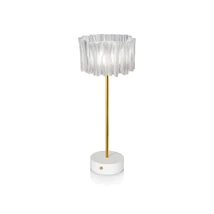 Veioza Slamp ACCORDÉON metal, Lentiflex, alb, transparent LED, 2700K, 1,3W, 150lm - ACRT000PRW000BT000EU