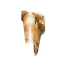 Aplica de perete Slamp ARIA metal, Cristalflex, Lentiflex, auriu E14 - ARIWS00GLD00000000EU