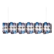 Pendul Slamp LA LOLLO metal, Cristalflex, Lentiflex, Pewterflex, multicolor LED, 2700K, 110W, 12420lm - LALS3XLGRD01T00NMTEU