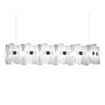 Pendul Slamp LA LOLLO metal, Opalflex, Lentiflex, Steelflex, alb, transparent LED, 2700K, 110W, 12420lm - LALS3XLWHT01T00NMTEU