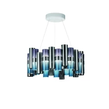 Pendul Slamp LA LOLLO metal, Cristalflex, Lentiflex, Pewterflex, multicolor LED, 2700K, 80W, 9000lm - LALSL00GRD01T00NMTEU