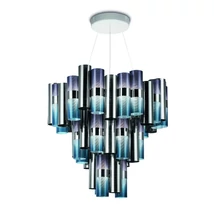 Pendul Slamp LA LOLLO metal, Cristalflex, Lentiflex, Pewterflex, multicolor LED, 2700K, 130W, 15000lm - LALSXL0GRD01T00NMTEU