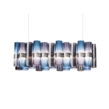 Pendul Slamp LA LOLLO metal, Cristalflex, Lentiflex, Pewterflex, multicolor LED, 2700K, 70W, 7820lm - LALSXXLGRD01T00NMTEU