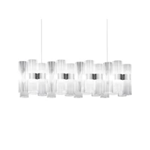 Pendul Slamp LA LOLLO metal, Opalflex, Lentiflex, Steelflex, alb, transparent LED, 2700K, 70W, 7820lm - LALSXXLWHT01T00NMTEU