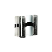 Aplica de perete Slamp LA LOLLO metal, Opalflex, Lentiflex, Pewterflex, alb, gri E14 - LALWM00PWT00000NMTEU