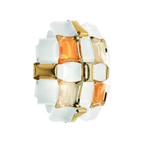 Aplica de perete Slamp MIDA metal, Lentiflex, Opalflex, Goldflex, chihlimbar E14 - MIDWS00YLW00000NMTEU