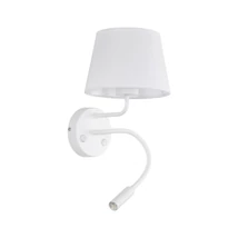 Aplica de perete TK Lighting MAJA metal, textil, alb, E27 + G9 - TK-10080