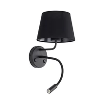 Aplica de perete TK Lighting MAJA metal, textil, negru, E27 + G9 - TK-10081