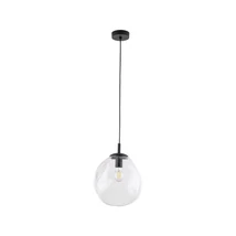 Pendul TK Lighting SOL metal, sticla, negru, transparent, E27 - TK-10082