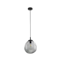 Pendul TK Lighting SOL metal, sticla, negru, fumuriu, E27 - TK-10084