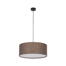 Pendul TK Lighting EARTH metal, textil, negru, maro, E27 - TK-10101