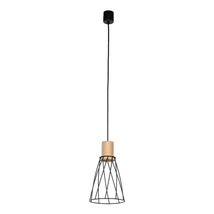 Pendul TK Lighting MODESTO metal, lemn, negru, maro, GU10 - TK-10155