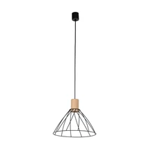 Pendul TK Lighting MODESTO metal, lemn, negru, maro, GU10 - TK-10156