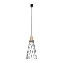 Pendul TK Lighting MODESTO metal, lemn, negru, maro, GU10 - TK-10157