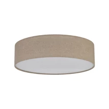 Plafoniera TK Lighting EARTH metal, textil, bej, alb, E27 - TK-10166