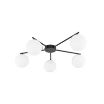 Plafoniera TK Lighting ELTON metal, sticla, negru, alb, G9 - TK-10262