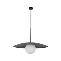 Pendul TK Lighting SLATE metal, sticla, negru, alb, E27 - TK-10637