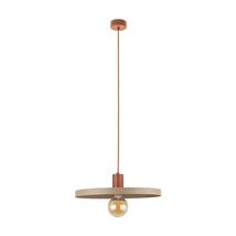 Pendul TK Lighting SILA metal, bej, caramiziu, E27 - TK-10955