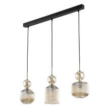 Pendul TK Lighting SOPHIA metal, sticla, negru, chihlimbar, E14 - TK-11042